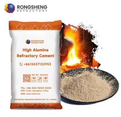 الاسمنت الكالسيوم الألومنيت المقاوم للنيران Ca50 Ca60 Ca70 C80 الألومنيوم العالي الاسمنت الحار للصب المقاوم للنيران