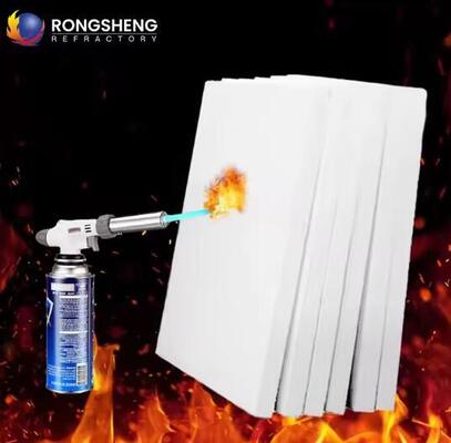 ألواح ألياف الموليت متعدد الكريستالات 1600 درجة مئوية 1800 درجة مئوية ألواح ألياف السيراميك الموليت بطانة فرن مقاومة للحرارة لوح عزل