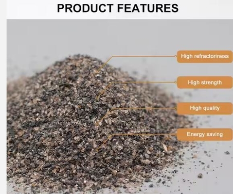 56-58% Al2o3 المقاوم للنار أندالوسيت السعر 0-1mm 1-3mm 200mesh المواد الخام المقاومة للنار