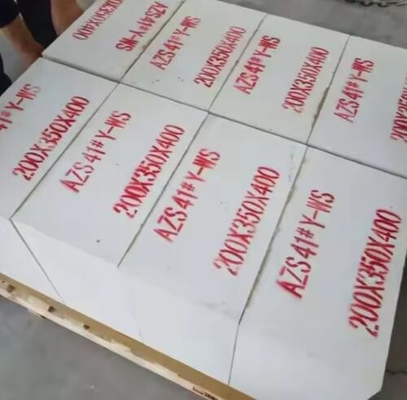 الطوب الصهر ذو درجة حرارة عالية الحرارة الحديدية الزركونيا الطوب الكوروندوم AZS-41، AZS-36، AZS-33 لفرن الزجاج