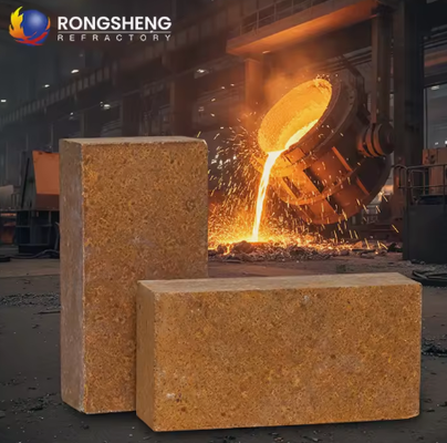 Rongsheng ارتفاع درجة الحرارة المغنيسيوم الطوب 92 95 MGO المغنسيت الطوب تخزين الحرارة طوب المغنيسيا الحرارية 230x114x65mm