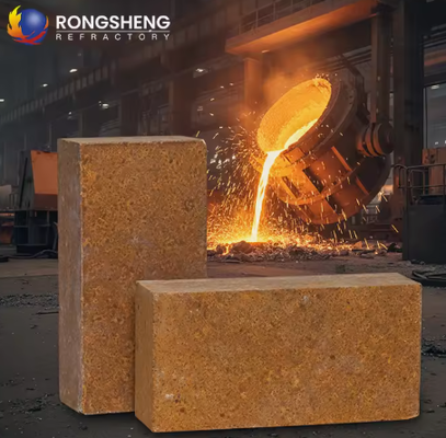 Rongsheng ارتفاع درجة الحرارة المغنيسيوم الطوب 92 95 MGO المغنسيت الطوب تخزين الحرارة طوب المغنيسيا الحرارية 230x114x65mm